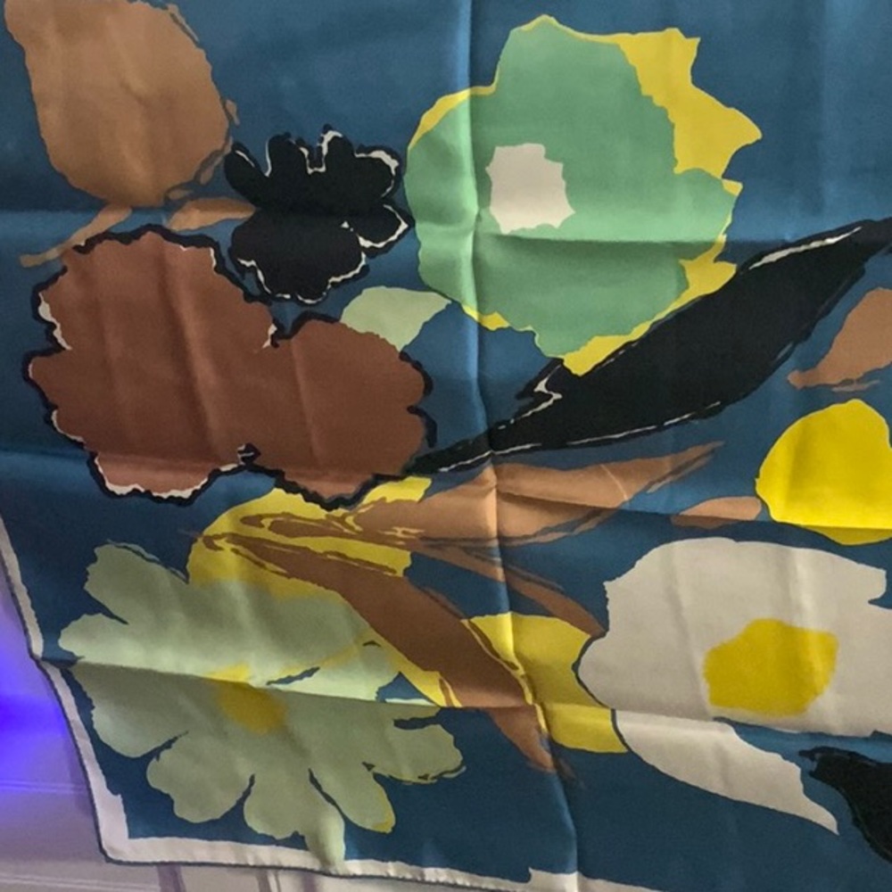 Vintage Givenchy 100% Silk Floral Scarf